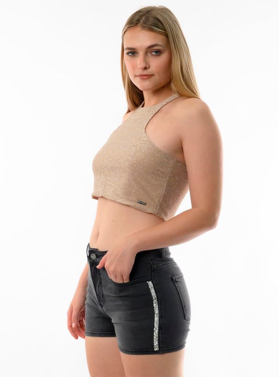SHORT CEÑIDO MUJER BLACKOUT NEGRO NEW GIANA - 1