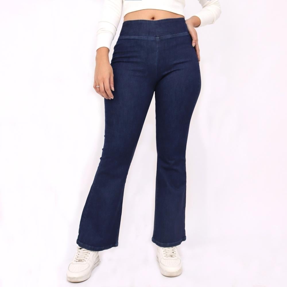 JEAN FLARE MUJER KAYRA POBLET PERFECT FIT AZUL JEGGIN - 1