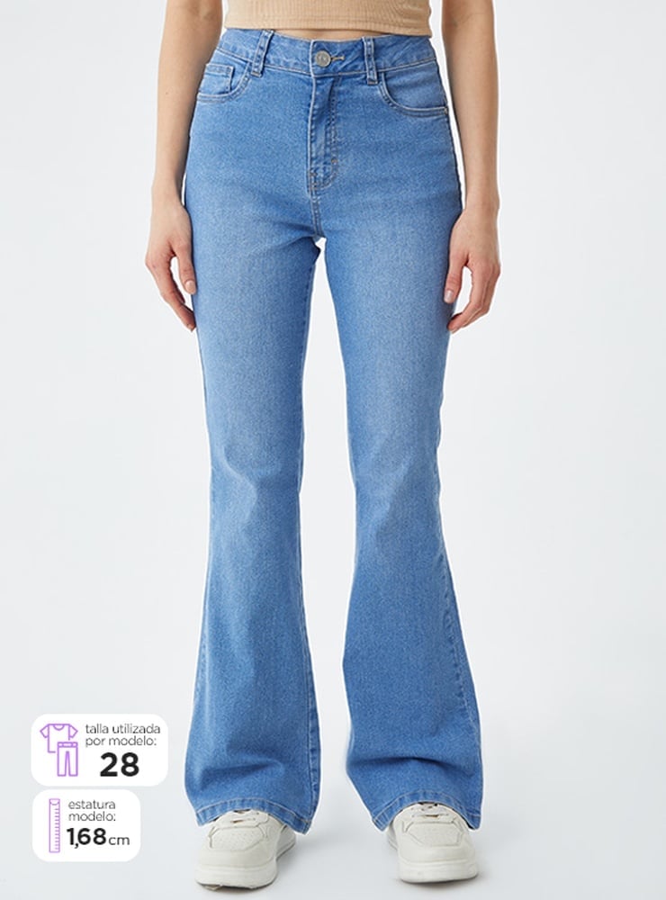 JEAN ALGODÓN FLARE MUJER INDEX ZOE PUSH UP - 1