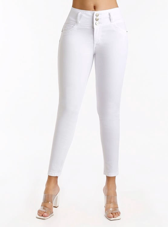 PANTALÓN CASUAL SKINNY MUJER KANSAS ALGODÓN BOOM O11432 - 1