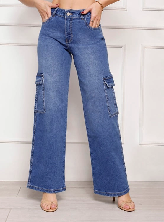 JEANS PALAZZO MUJER KANSAS CARGO - 1