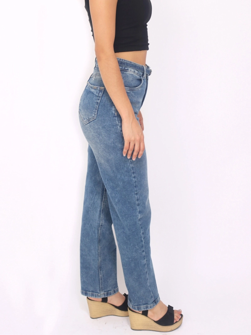 JEAN STRAIGHT MUJER KAYRA POBLET PERFECT FIT SUELTO LUCIA BELT - 2