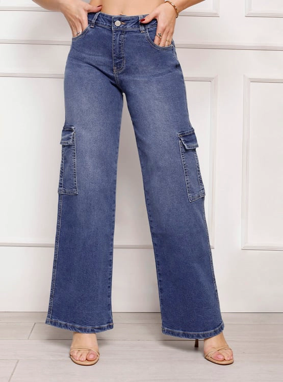 JEANS PALAZZO MUJER KANSAS CARGO - 1