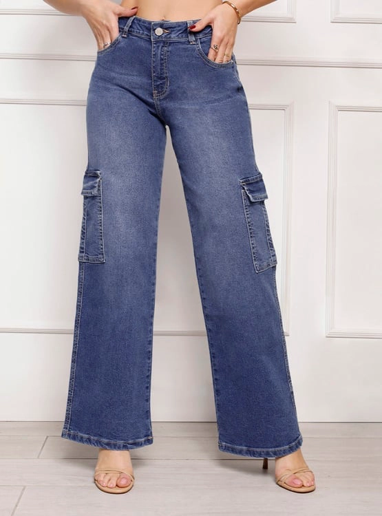 JEANS PALAZZO MUJER KANSAS CARGO - 1
