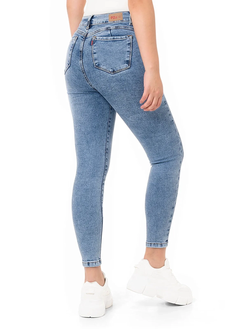 JEAN SKINNY MUJER PIONIER NURY CELESTE CLARO - 4