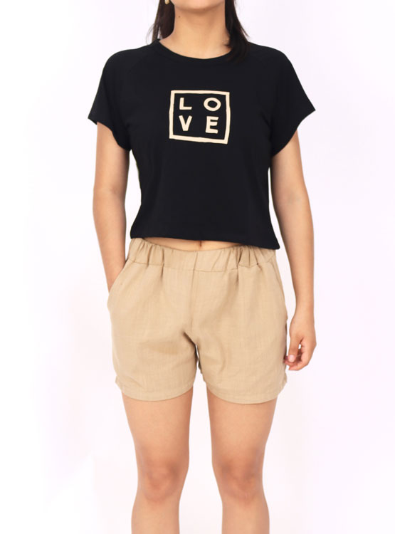 SHORT RECTO MUJER KAYRA POBLET PERFECT FIT BEIGE BOLSILLO KF00205 - 1