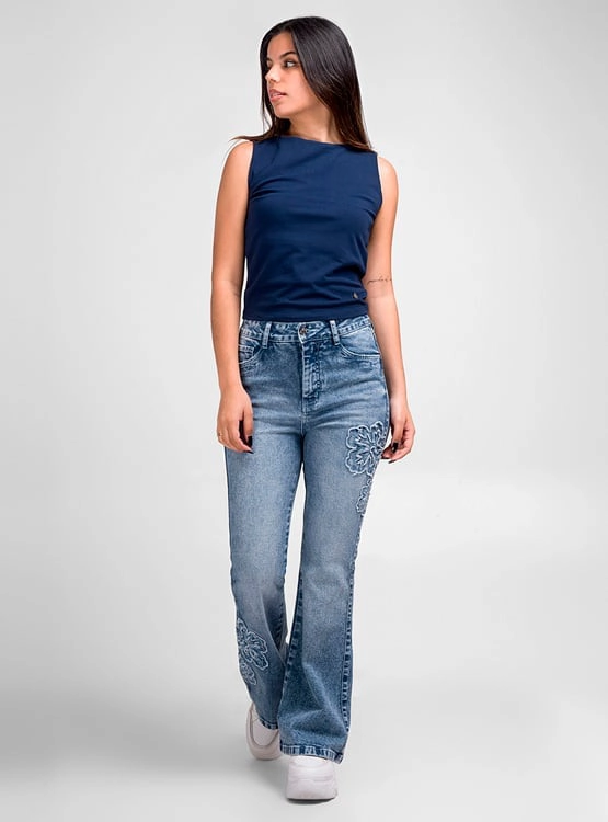 JEAN FLARE MUJER SQUEEZE ALGODÓN URZULA - 1
