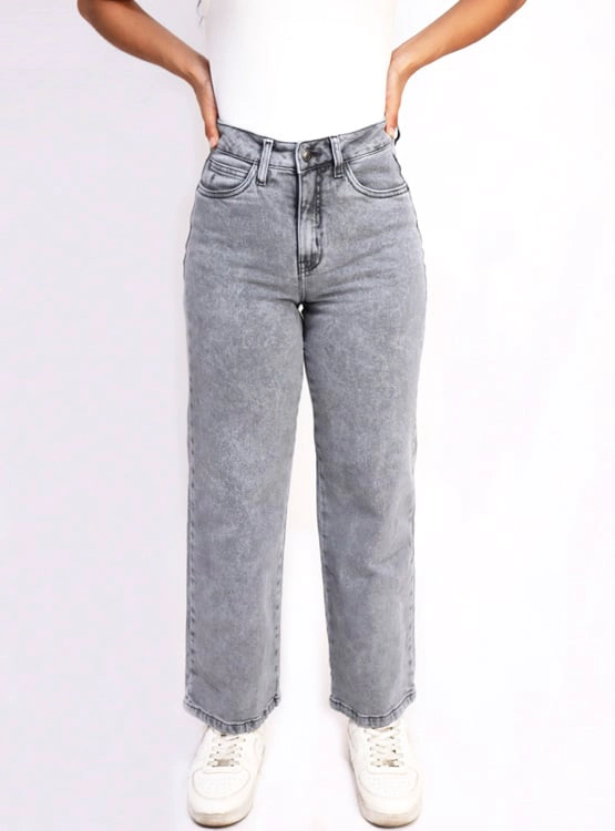 JEANS STRAIGHT MUJER KAYRA POBLET PERFECT FIT CROPPED - 1