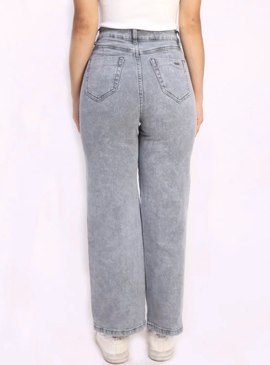 JEANS STRAIGHT MUJER KAYRA POBLET PERFECT FIT CROPPED - 3