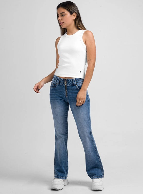 JEANS FLARE MUJER SQUEEZE ZULENI - 1