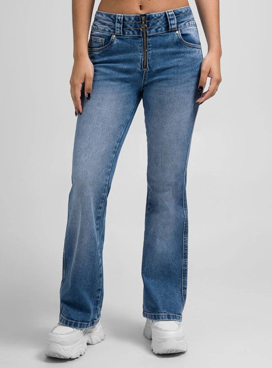 JEANS FLARE MUJER SQUEEZE ZULENI - 2