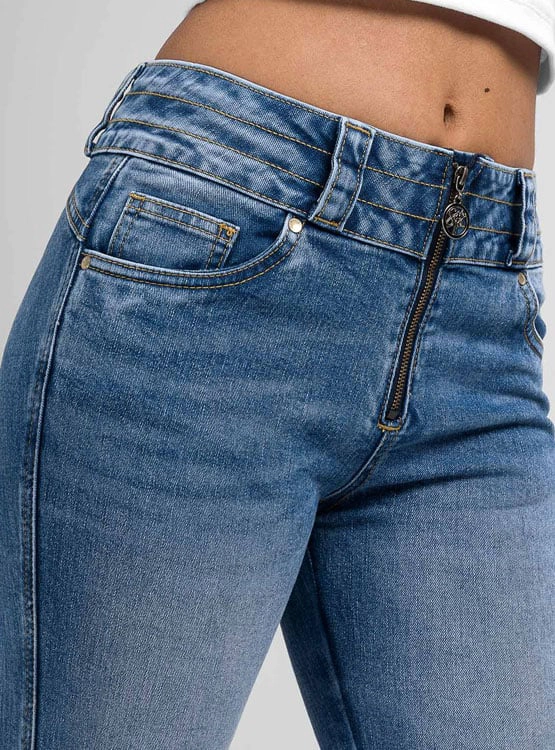 JEANS FLARE MUJER SQUEEZE ZULENI - 4