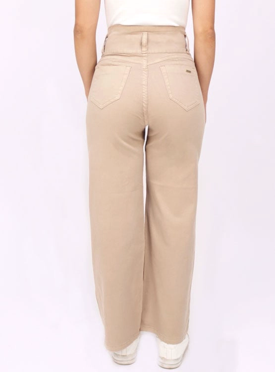 PANTALÓN CASUAL LARGO ALGODÓN STRAIGHT MUJER KAYRA POBLET PERFECT FIT COMFY CROPPED - 3
