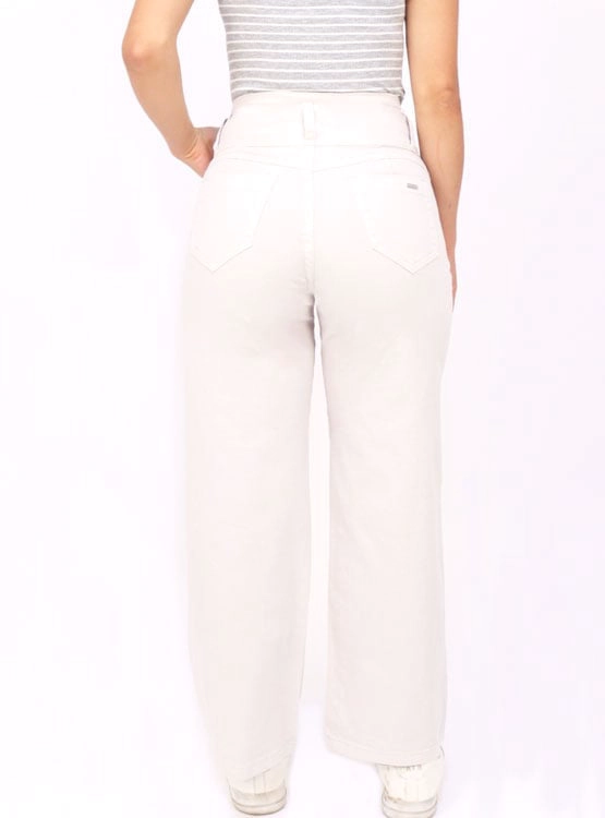 PANTALÓN CASUAL LARGO ALGODÓN STRAIGHT MUJER KAYRA POBLET PERFECT FIT COMFY CROPPED - 3