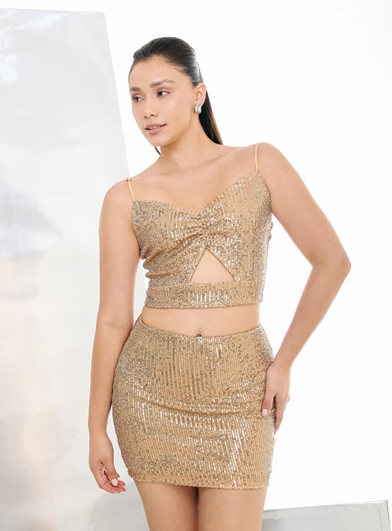 FALDA MUJER ALEJANDRA BAIGORRIA BASIC NY LENTEJUELA AB JUVENIL - 1