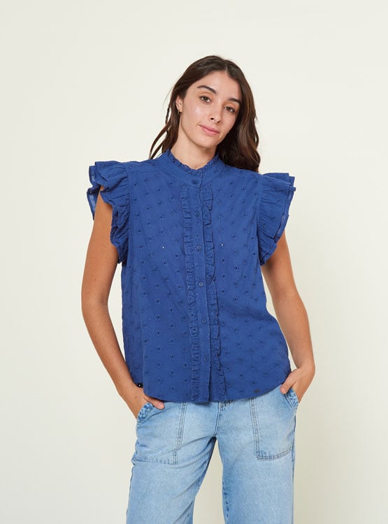 Paula Ripley Ripley - BLUSA ALGODÓN MUJER EXIT AZUL PAULA