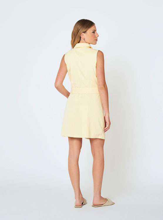 VESTIDO CORTO MUJER MENTHA Y CHOCOLATE AMARILLO ANAIS - 3