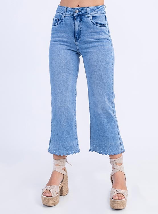 JEANS ALGODÓN FLARE MUJER SODA BLUES ARMERY - 1