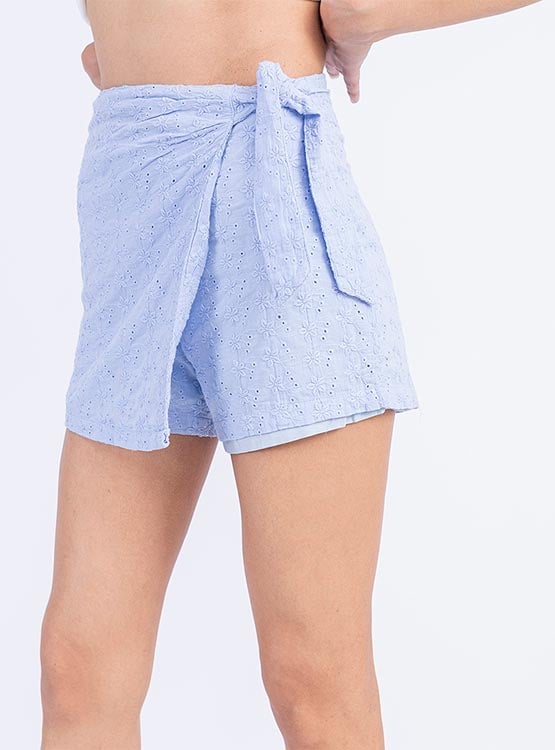 FALDA SHORT ALGODÓN MUJER SODA BLUES BORLEN - 2