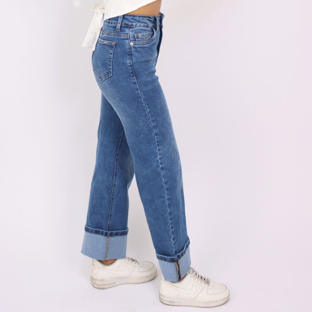 JEAN STRAIGHT MUJER KAYRA POBLET PERFECT FIT ALGODÓN - 2