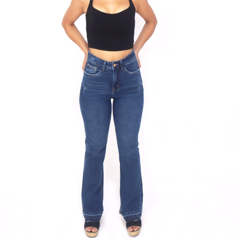 JEANS FLARE MUJER KAYRA POBLET PERFECT FIT VINTAGE - 1