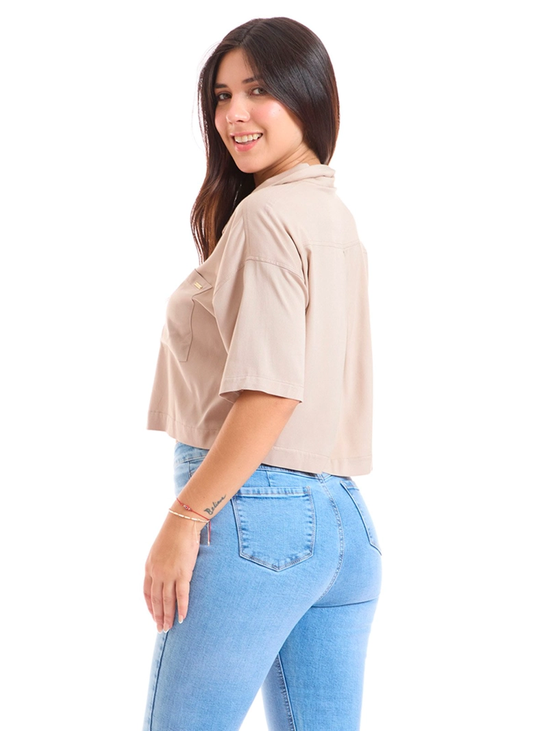 BLUSA MANGA 3/4 MUJER METAL JEANS BLENDA - 4