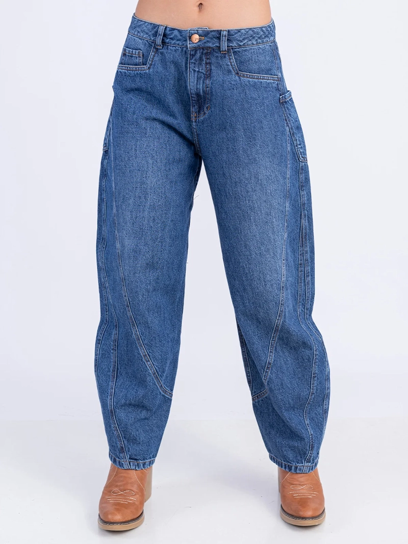JEANS ALGODÓN CROPPED MUJER SODA BLUES BARBARY - 2
