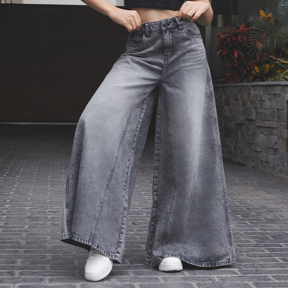 JEANS ALGODÓN WIDE LEG MUJER KANSAS - 1