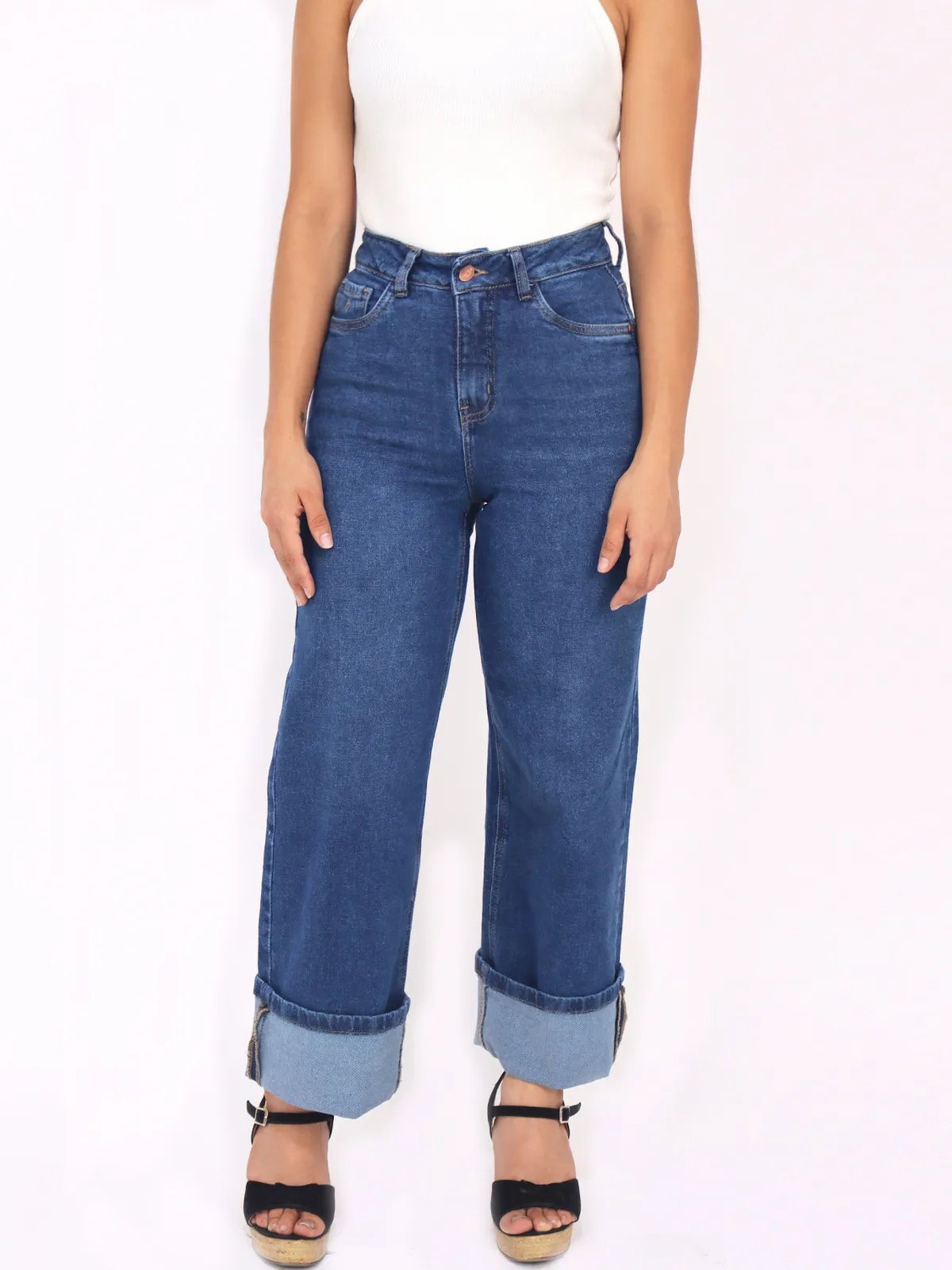 JEAN STRAIGHT MUJER KAYRA POBLET PERFECT FIT ALGODÓN - 1