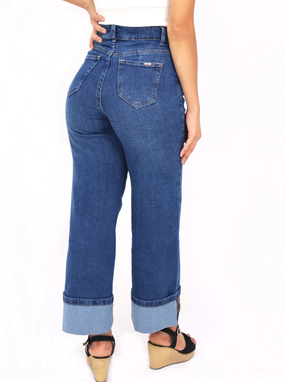 JEAN STRAIGHT MUJER KAYRA POBLET PERFECT FIT ALGODÓN - 3
