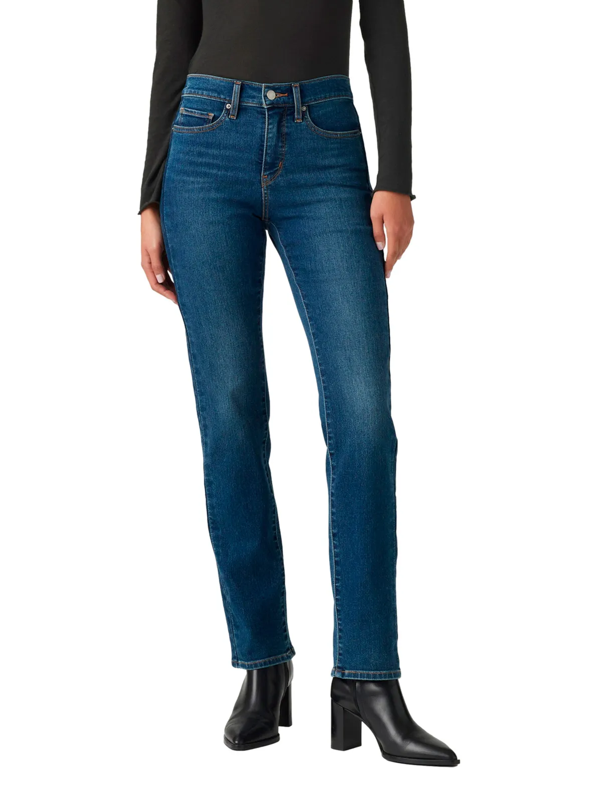 JEANS ALGODÓN RECTO STRAIGHT MUJER LEVI'S AZUL 314 SHP PIECED - 2