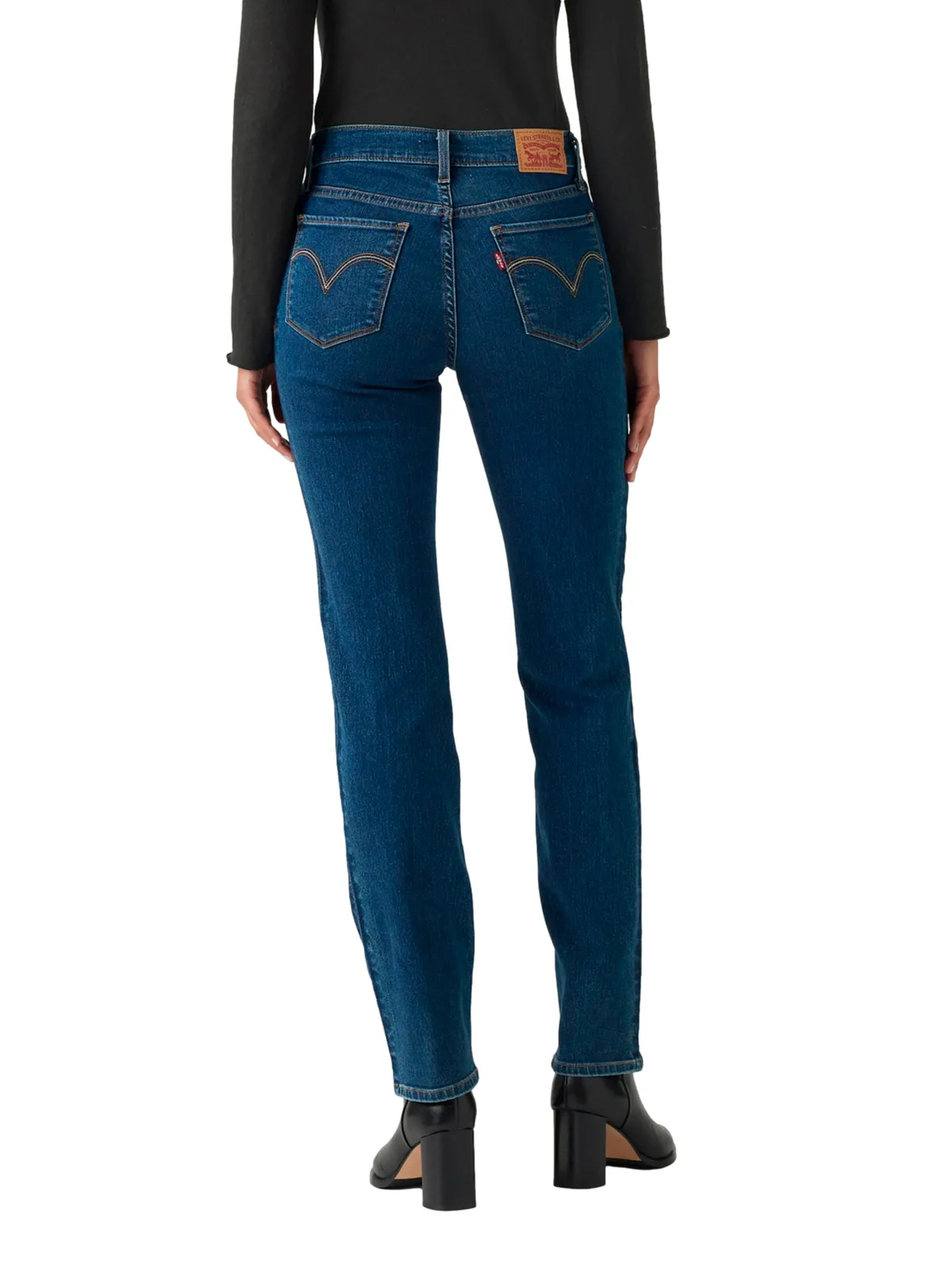 JEANS ALGODÓN RECTO STRAIGHT MUJER LEVI'S AZUL 314 SHP PIECED - 3