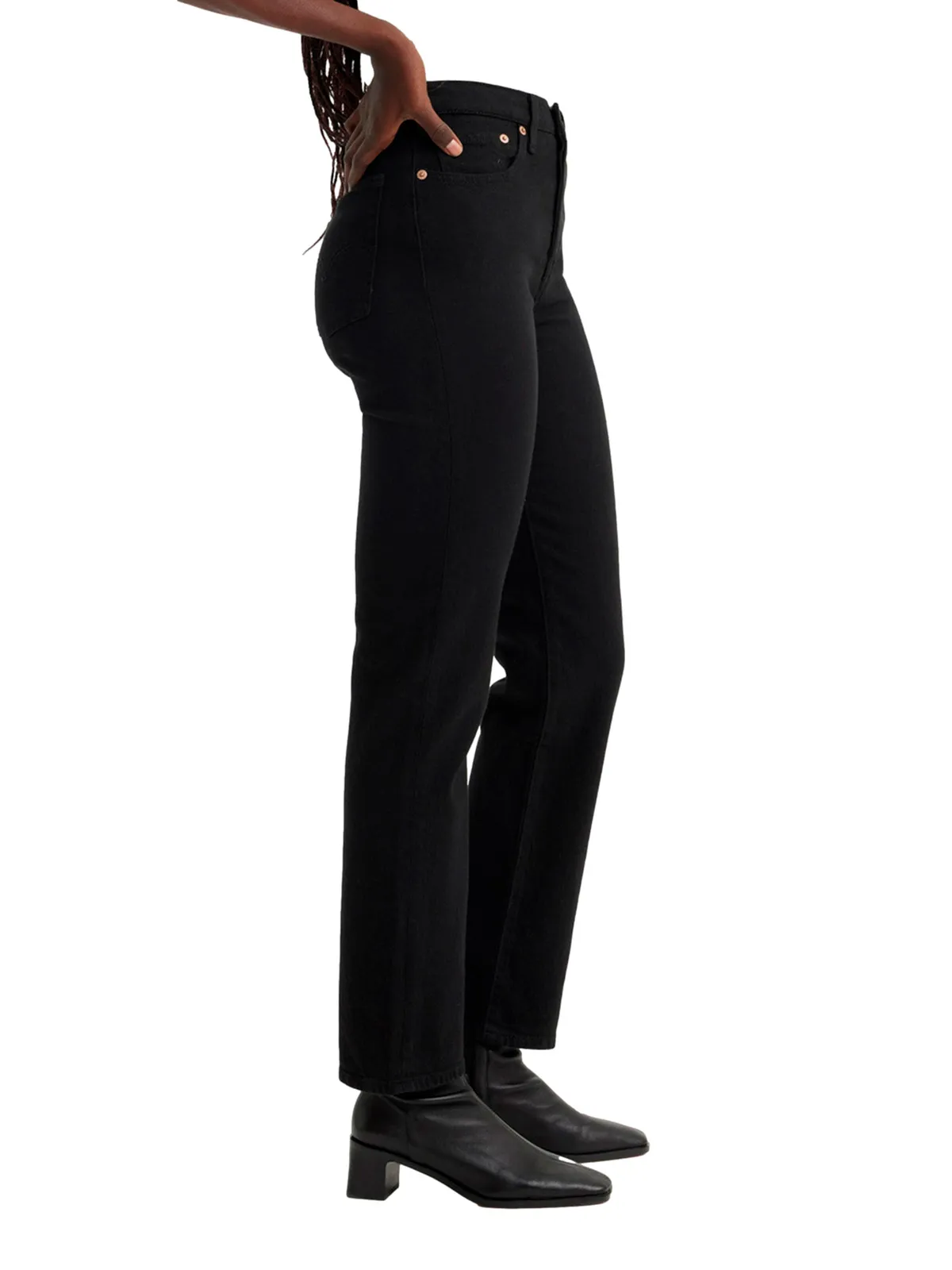 JEANS ALGODÓN RECTO STRAIGHT MUJER LEVI'S NEGRO WEDGIE - 3
