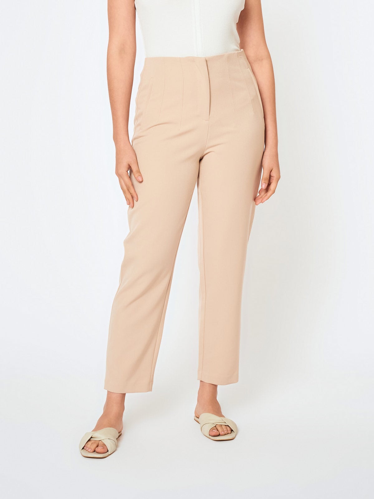 PANTALÓN RECTO MUJER MENTHA Y CHOCOLATE BERBERLY - 1