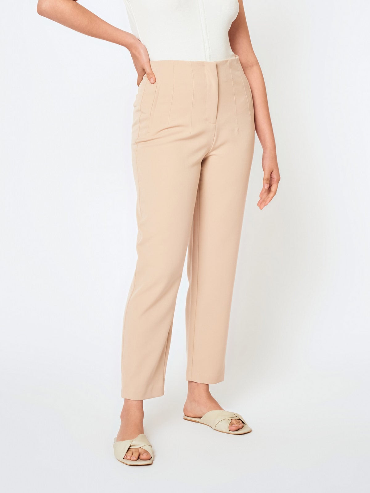 PANTALÓN RECTO MUJER MENTHA Y CHOCOLATE BERBERLY - 2