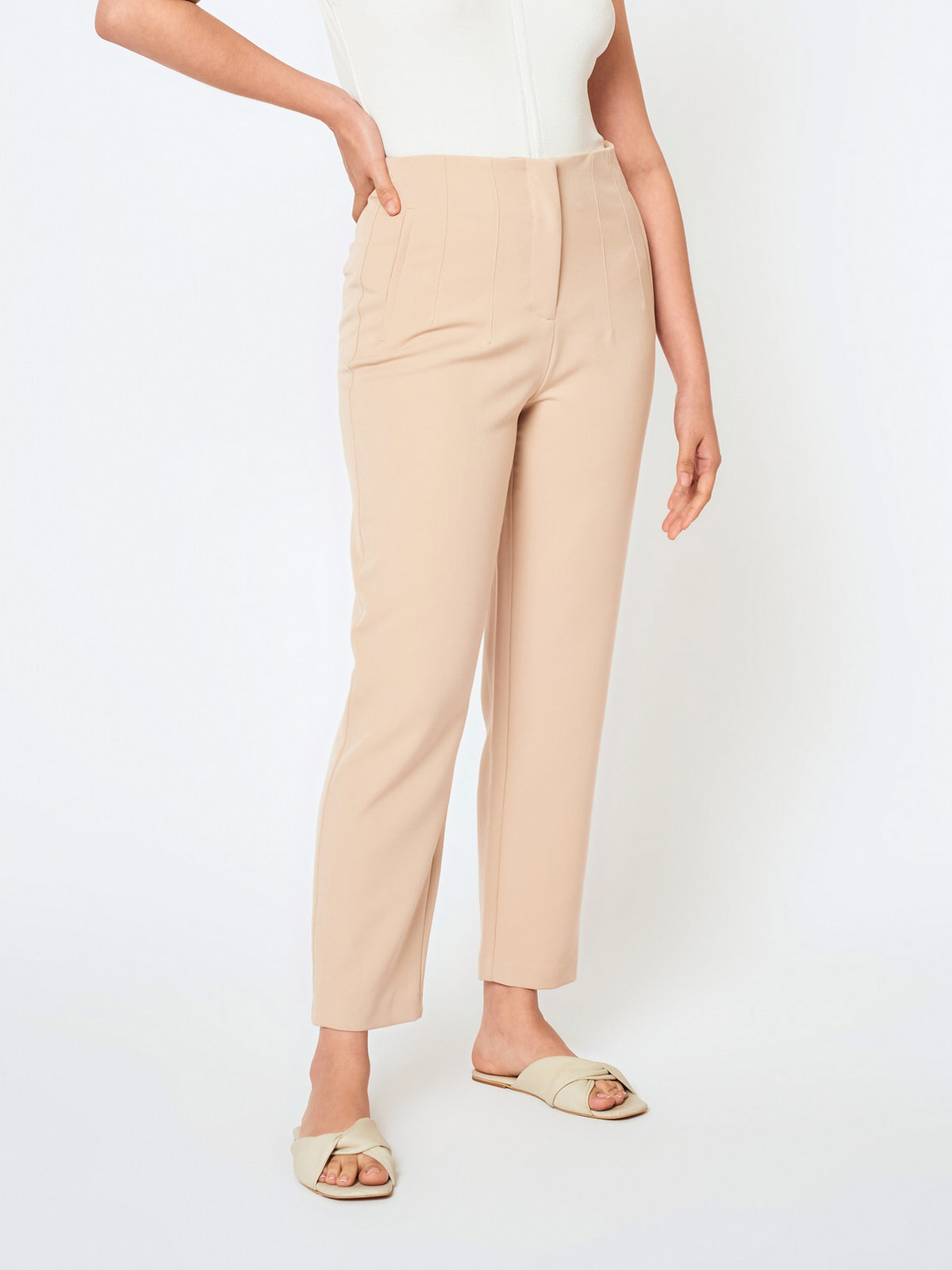 PANTALÓN RECTO MUJER MENTHA Y CHOCOLATE BERBERLY - 2