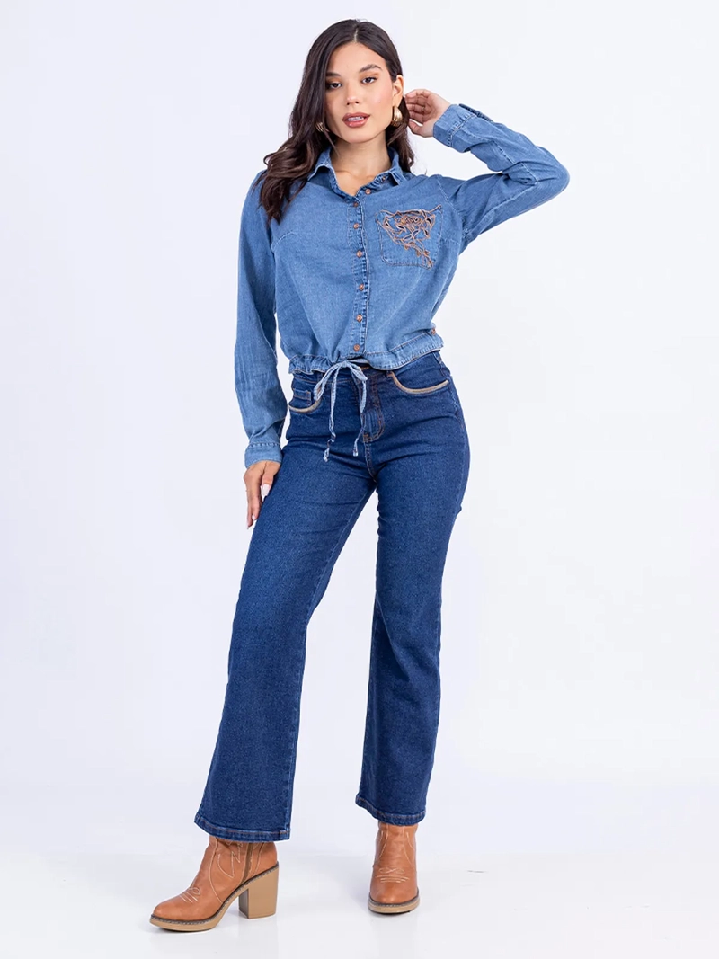 BLUSA ALGODÓN MUJER SODA BLUES KAZZUT - 1