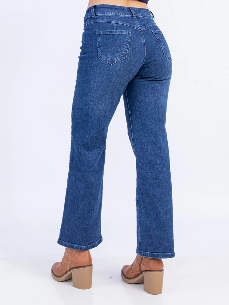 JEANS ALGODÓN WIDELEG MUJER SODA BLUES KARL - 4