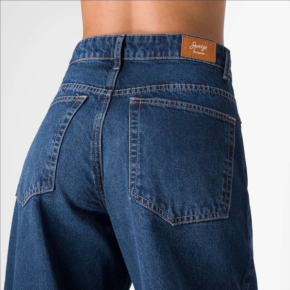JEANS ALGODÓN MUJER SQUEEZE AZUL BALLON CHANI - 5