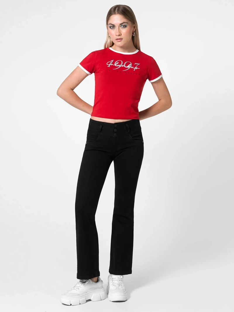 JEANS ALGODÓN FLARE MUJER SQUEEZE ARIAH - 1