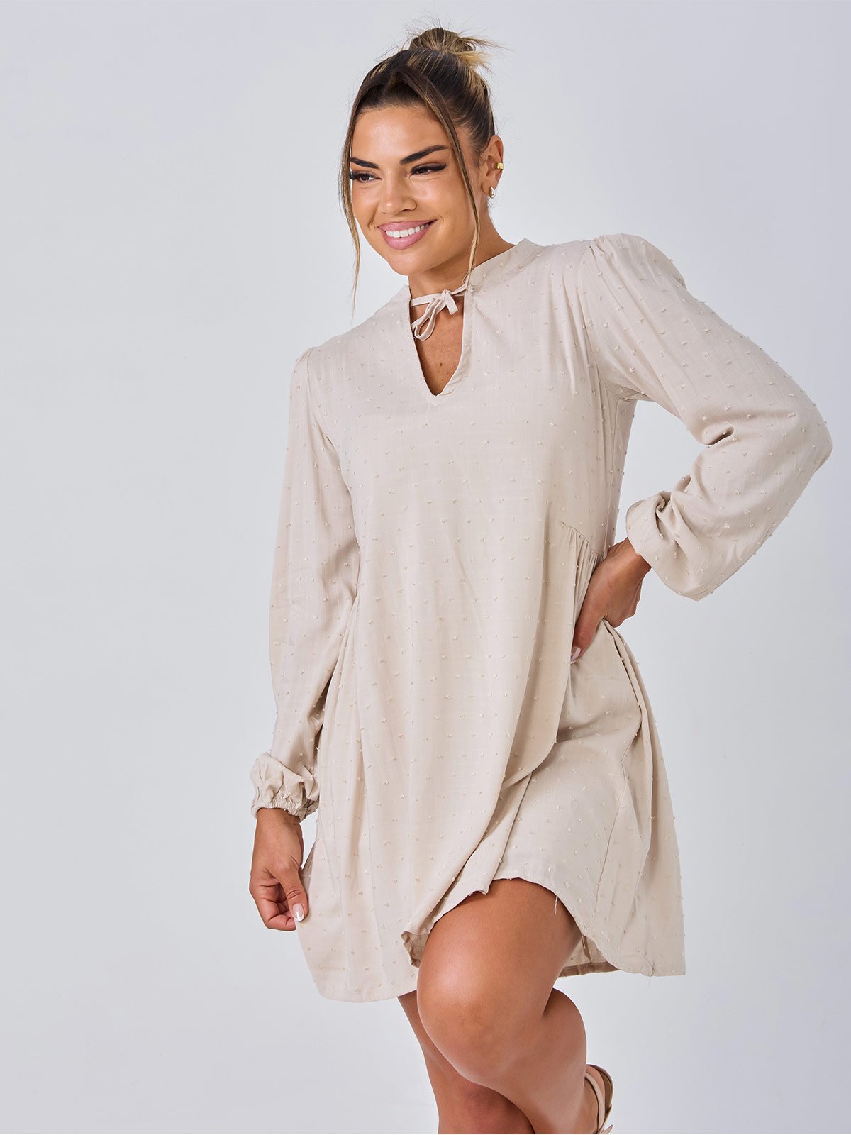 VESTIDO CORTO LINO MUJER ALEJANDRA BAIGORRIA YURIKO - 2