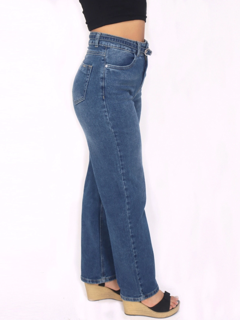 JEAN STRAIGHT MUJER KAYRA POBLET PERFECT FIT SUELTO LUCIA BELT - 2