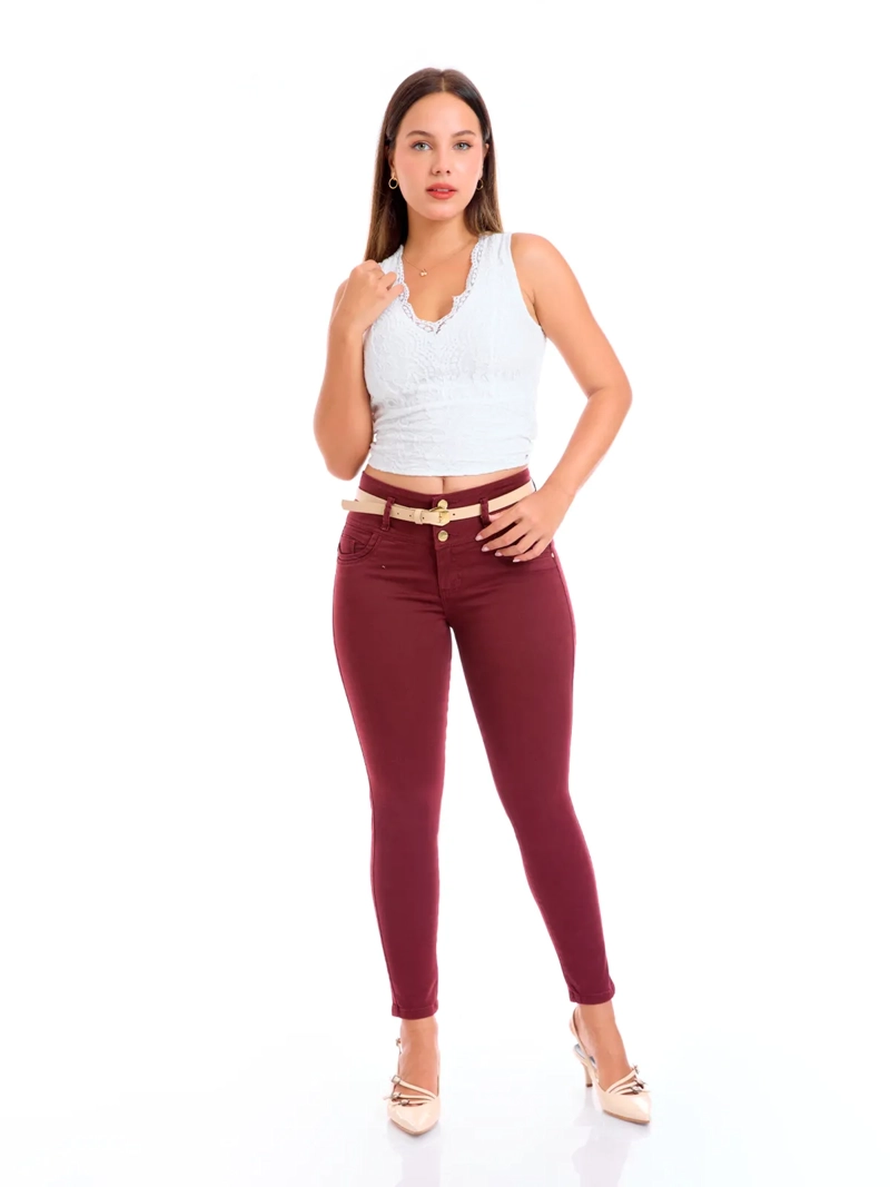 PANTALÓN ALGODÓN SKINNY MUJER METAL JEANS KITTY - 1