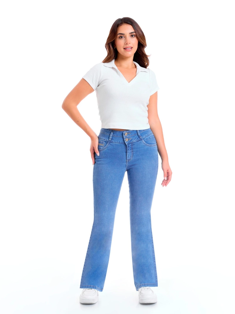 JEANS ALGODÓN FLARE MUJER METAL JEANS SULY - 1