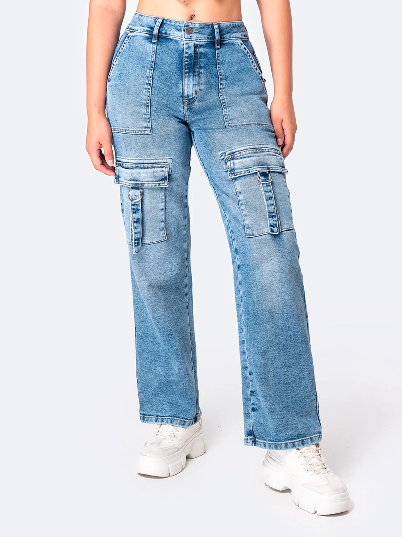 JEANS ALGODÓN RECTO MUJER PIONIER KILANE - 2