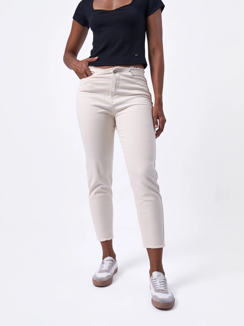 PANTALÓN ALGODÓN MOM MUJER MACHINE GALINA - 2