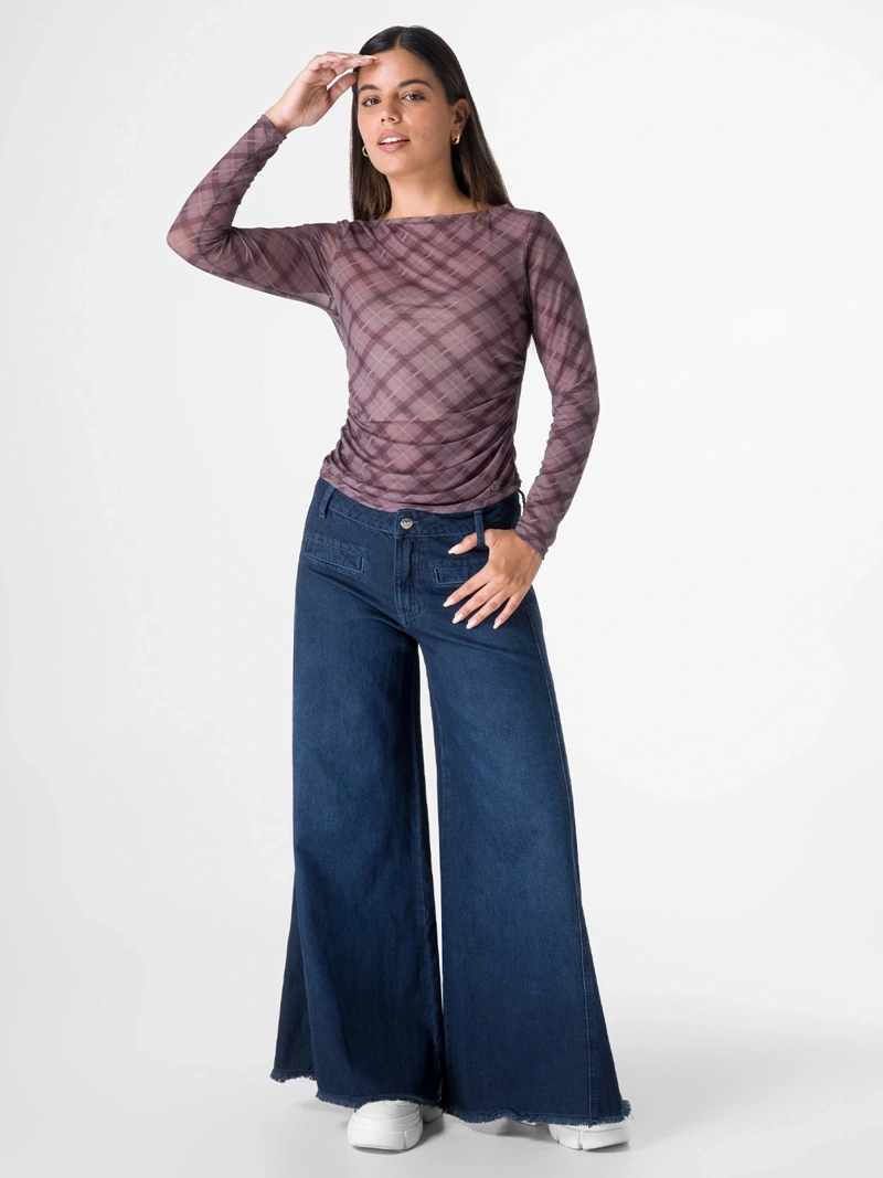 JEANS ALGODÓN WIDELEG MUJER SQUEEZE DENIM ELEPHANT HYBIZA - 1