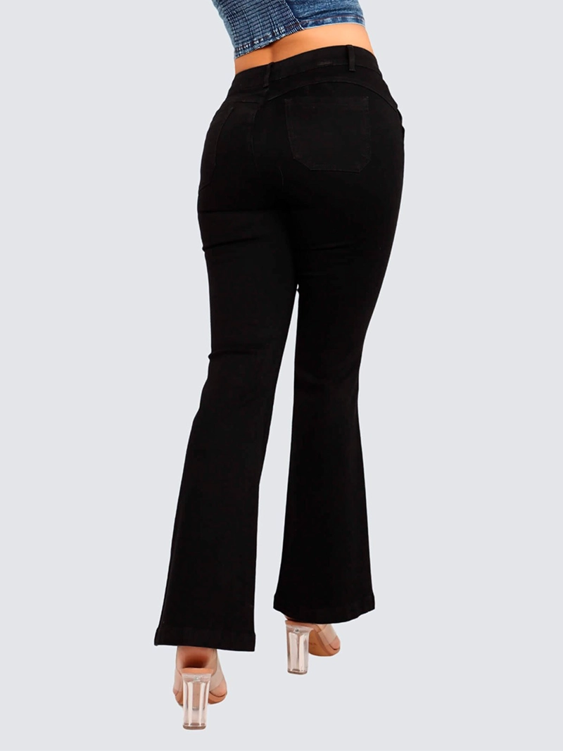 JEANS ALGODÓN FLARE MUJER PARADA 111 NEGRO CRYSTAL - 4