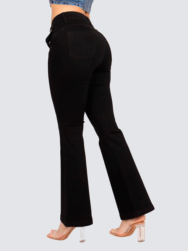 JEANS ALGODÓN FLARE MUJER PARADA 111 NEGRO CRYSTAL - 5