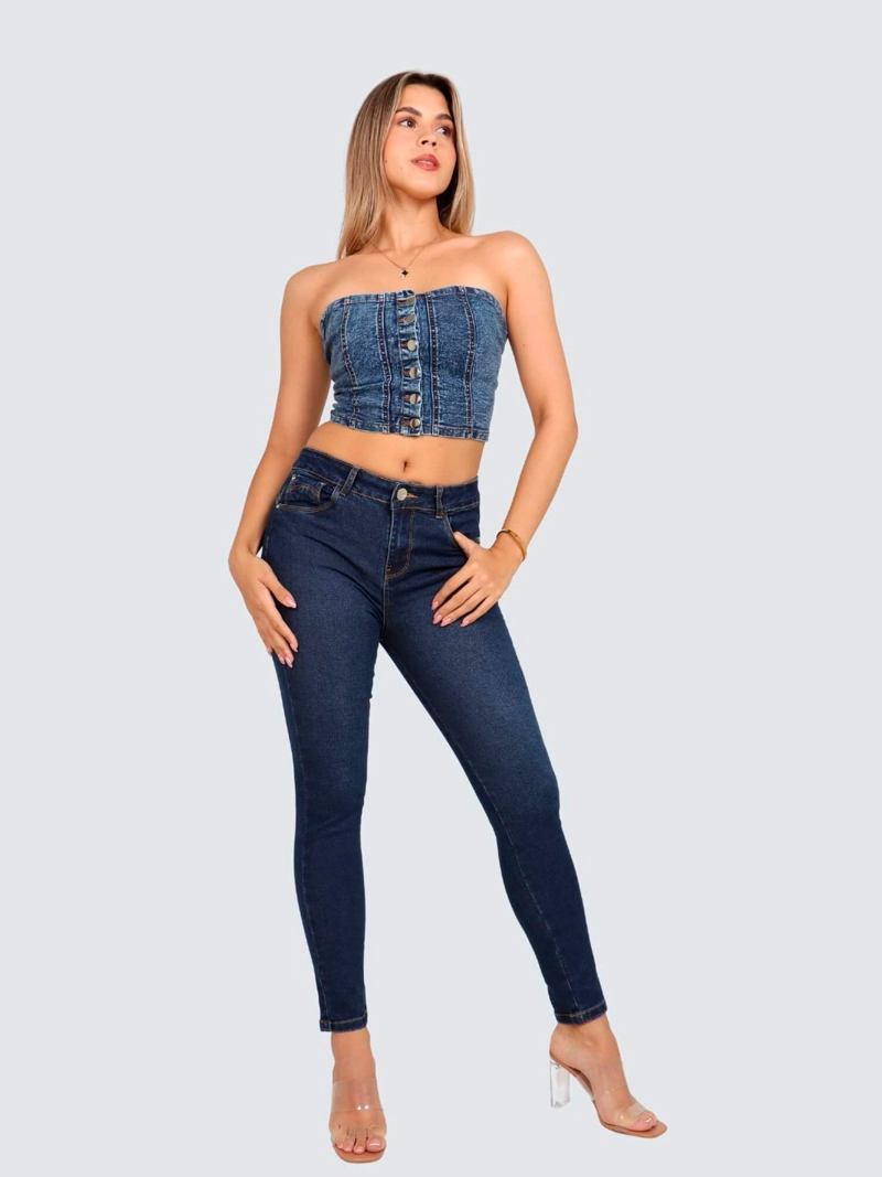 JEANS ALGODÓN SKINNY MUJER PARADA 111 LUZ - 1